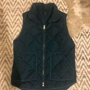Emerald Green J Crew Puffer Vest